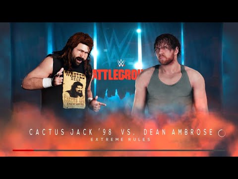WWE 2K18 - Cactus Jack VS Dean Ambrose Extreme Rules Match - WWE 2K18 Gameplay