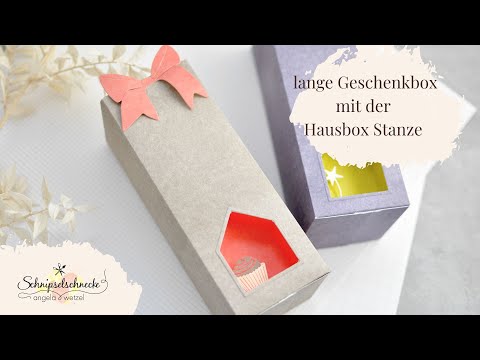 Gift box with little house - instructions using the house box die by Alexandra Renke