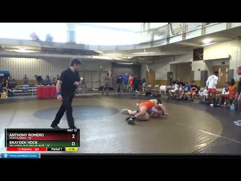 187 Lbs Placement Matches (8 Team) - Anthony Romero, Team Florida Vs Brayden Hock, Oklahoma Outlaw