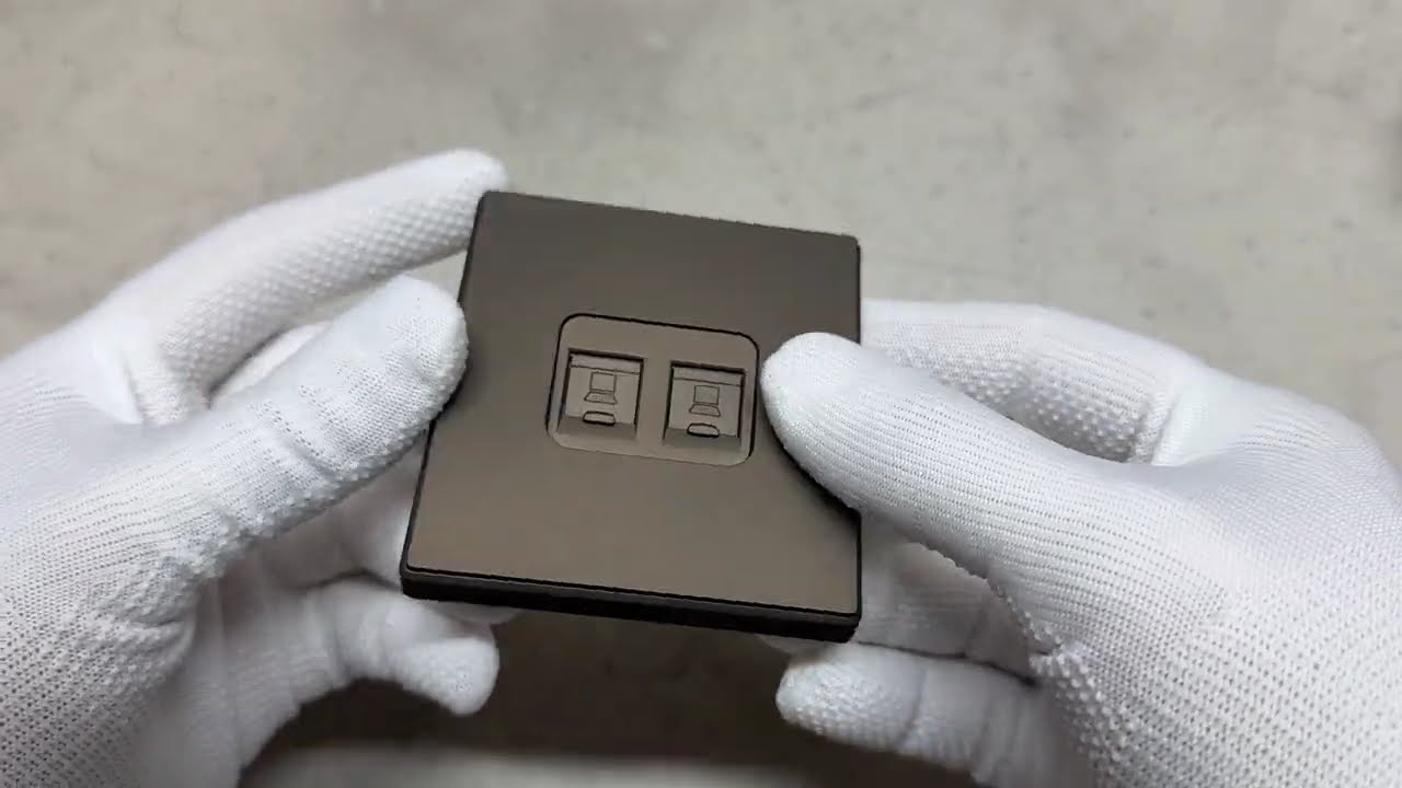 Розетка CAT6e подвійна комп'ютерна мокко VIDEX NOTA (VF-NT-SK2PC6-BR)