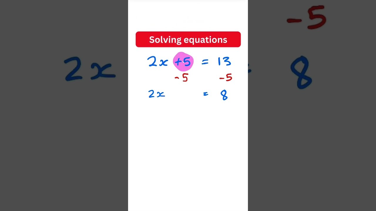 Solving two step equations #algebra #gcsemaths #revision #equations  #gcse