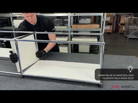 Einsetzen der USM Haller Tablare