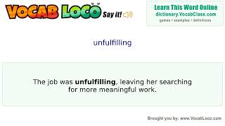 Video thumbnail for unfulfilling