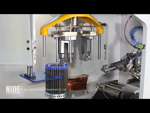 Automatic electric motor coil winding machine for induction motor stator