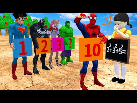 Only One Genius Survives! Superhero 3D vs Squid Game Math Test 😬🔥