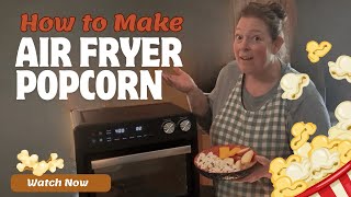 Air Fryer Popcorn?! 🍿 First Try with a New Air Fryer (Zero Mess!)