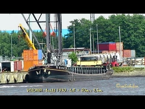 GMS VERONIA DA5233 MMSI 211472310 built 1930 inland cargo ship merchant vessel Binnenschiff Emden