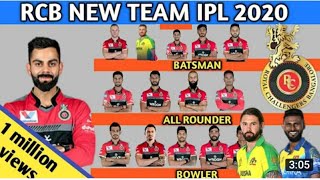 IPL  2020 - RCB Final squad | Royal Challengers Bangalore