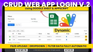 Build a Complete Dynamic Admin & User CRUD Web App with Google Apps Script | C46V2