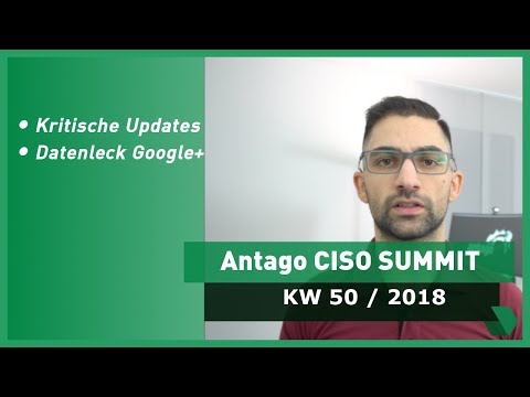 CISO Summit: KW 50 2018 - Windows Updates, Google+, phpMyAdmin & Kubernetes