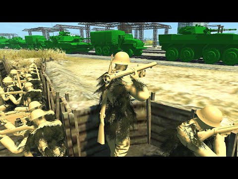 Green Army Men Troop Transport AMBUSH!? - Men of War: Army Men Mod Battle Simulator