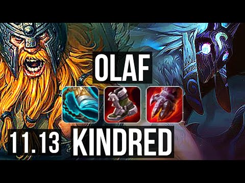 OLAF vs KINDRED (JUNGLE) | 65% winrate, 17/4/11, Legendary | EUW Master | v11.13