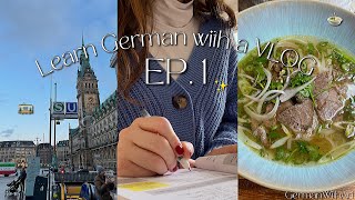 (with sub) Learn German with a VLOG! EP. 1 / Daily life, going to Hamburg, European Championship ⚽️
