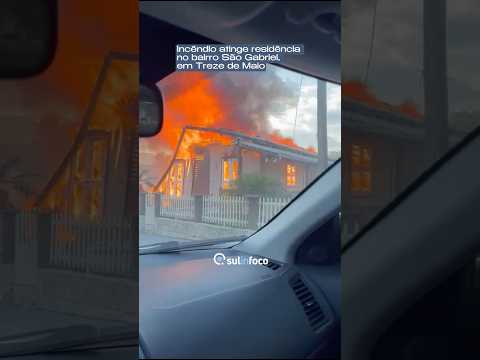 Incêndio atinge residência no bairro São Gabriel, em Treze de Maio