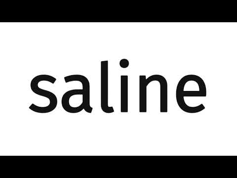 How to pronounce saline?(CORRRECTLY)