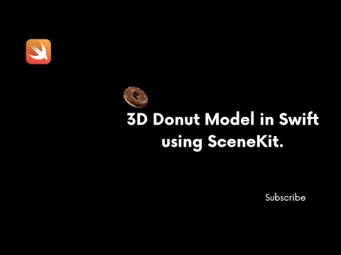 3D Donut Model in Swift iOS using SceneKit(UIKit).