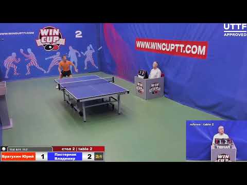 Братухин Юрий 3-1 Пастернак Владимир Турнир Восток 2 WIN CUP 1.12.2020. Прямой эфир Зал 2.