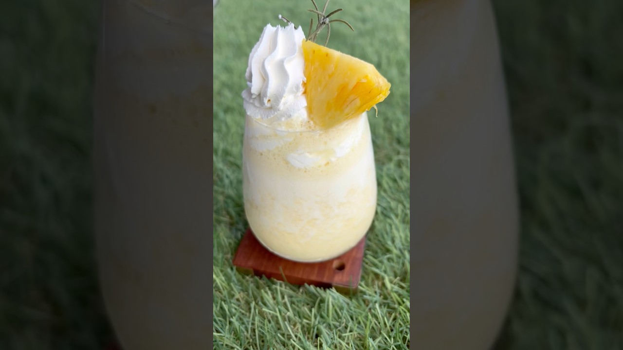 初夏に飲みたくなるパイナップルスムージー作り🍍#スムージー #パイナップル #パインスムージー #簡単お菓子レシピ #まいおか研