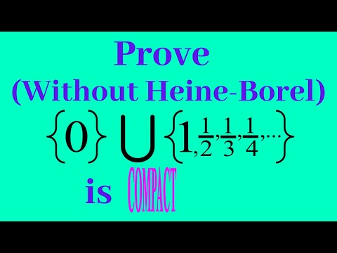 Proving Compactness of {0} U {1,1/2 ,1/3 ,...} (WITHOUT USING HEINE-BOREL)  |  Real Analysis