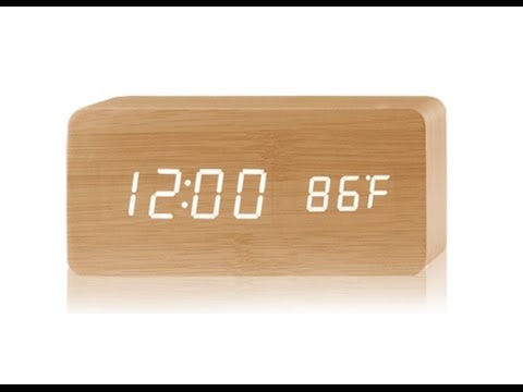 Digital Wooden Clock