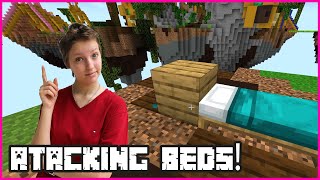 Playing Bedwars and Attacking Other People's Beds!