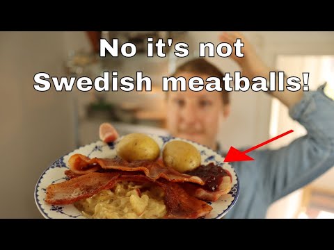 SWEDISH FOOD - AND NO IT'S NOT SWEDISH MEATBALLS! ( STEKT FLÄSK MED LÖKSÅS )