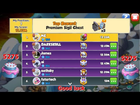 Finished June 2022 Alpine Sigil Map-Dragon Mania Legends | Cake Craze 5275 | DML