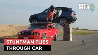 Viral: Russian Stuntman Flies Through Car In Death Defying-Video