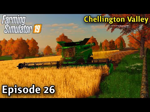 FS19 Timelapse - Chellington Valley Seasons Yr2 Ep 26  HARVESTING THE SOYBEANS