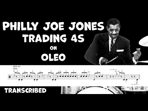 Philly Joe Jones' Trading 4s on Oleo (Bill Evans) - The Art of Jazz Drum Solo - Transcribed & Played