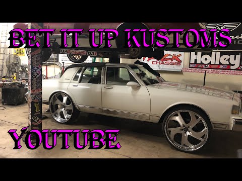 CHICAGO CHEVY CAPRICE 28”VELLANO FORDED BET IT UP KUSTOMS CUSTOM SUSPENSION GIVEAWAY $45.00 ENTRY 👇