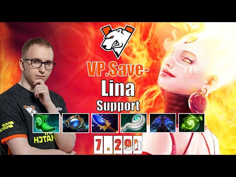 Lina Support | VP.Save- | LINA POS 4 IS BROKEN AF | 7.29b Gameplay Highlights
