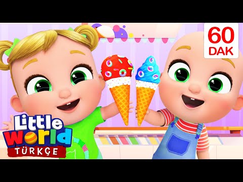Lezzetli Dondurmalar Rengarenk Tatlar | Öğretici Bebek Ve Çocuk Şarkıları | Little World Türkçe