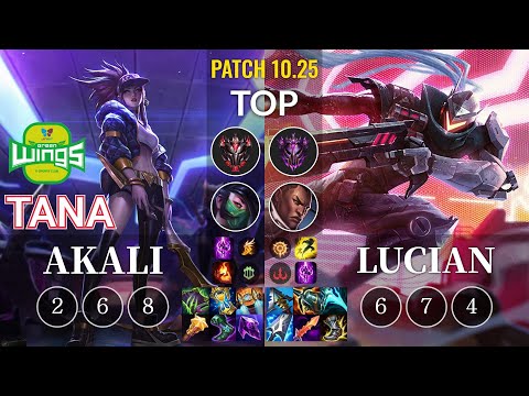 JAG TaNa Akali vs Lucian Top - KR Patch 10.25