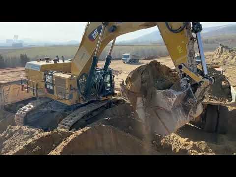 Caterpillar 6015B Excavator Loading Caterpillar Dumper & Trucks - Sotiriadis Mining Works