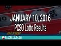 PCSO Lotto Results January 10, 2016 (6/58, 6/49 ...