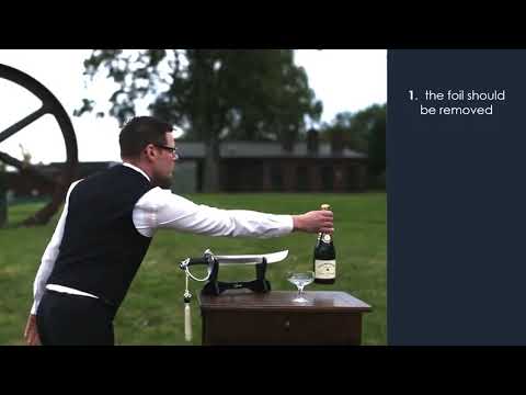 Sabrage   - How to open wine with a Sword or Sabre!