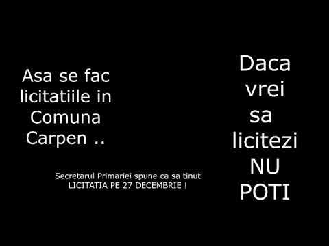 Asa se fac licitatiile in Comuna Carpen ...