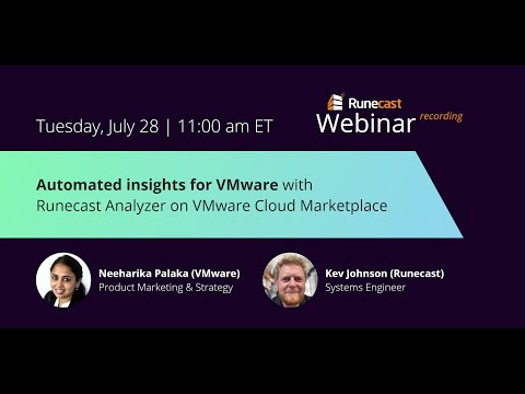 Automated insights for VMware with Runecast Analyzer...