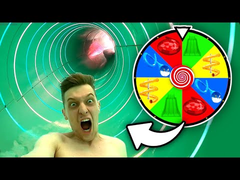 GLÜCKSRAD entscheidet, welche RUTSCHE ich RUTSCHEN muss im SCHWIMMBAD! (Unfall)