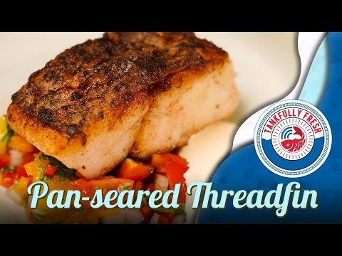 Pan Seared Threadfin with Fresh Salsa and Crème Fraiche