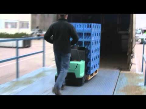 Location courte durée de transpalette électrique Mitsubishi - 2000 kg Premia ES PBP20N2E - intérieur, allées étroites_4