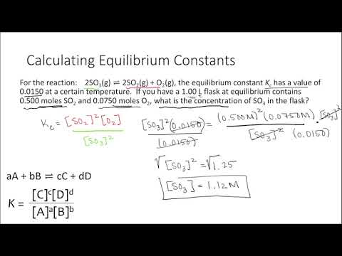 Calculating Equilibrium Constants (Part I)