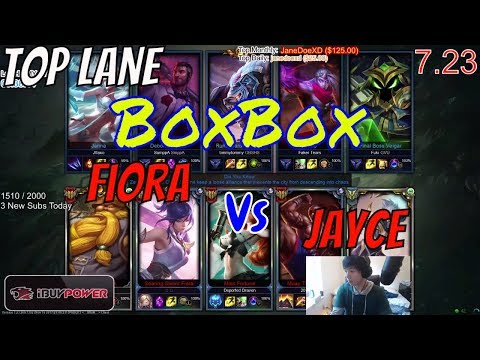 BOXBOX Fiora vs Jayce Top Stream Gameplay Season 8