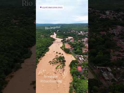 Rio Jequitaí após as chuvas dos últimos dias. Choveu onde você mora? Qual o nome da sua cidade?
