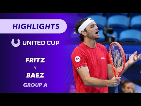 Taylor Fritz (USA) v Sebastian Baez (ARG) - United Cup Highlights | Wide World of Sports