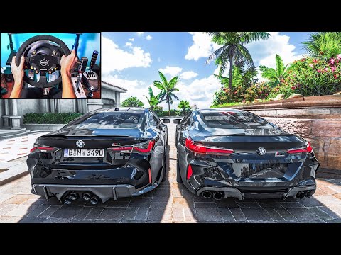 BMW M4 G82 vs BMW M8 F92 - Forza Horizon 5 (Steering Wheel + Shifter) g29 Gameplay