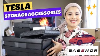 Tesla Interior Organization: Center Console Tray & Under Seat Storage Boxes From Basenor