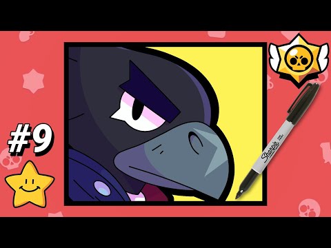 HOW TO DRAW NEW CROW PROFILE ICON | BRAWL STARS