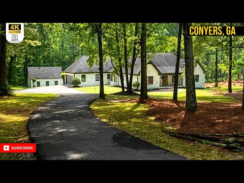 This Conyers GA Home For Sale has 4 Acres and NO HOA with FULL kitchen renovation!